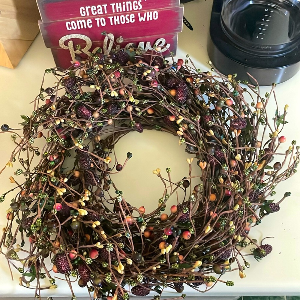 Fall berry wreath